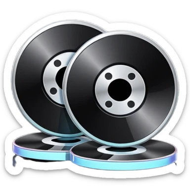 two black computer disk sticker