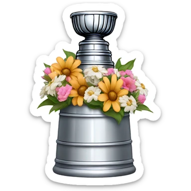 Stanley cup with cute flowers and cats on it  sticker