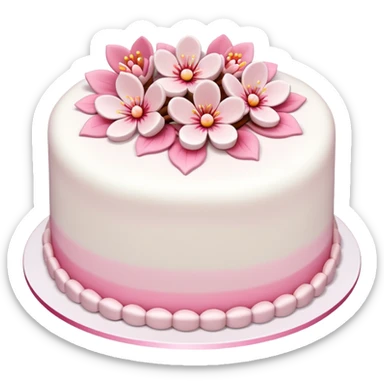 sakura cake white realistic  sticker