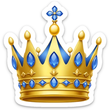 blue crown with lemon sticker