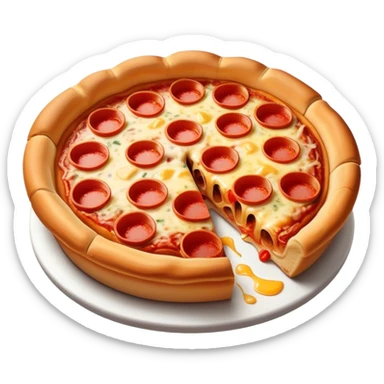 Chicago deep dish pizza sticker