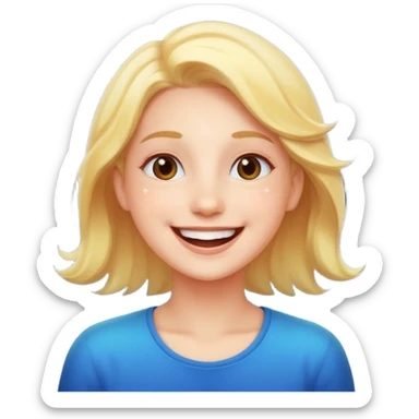 A joyful person with stars around sticker