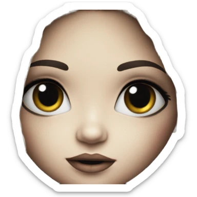 creepy but gorgeous doll with cracks in the face sticker