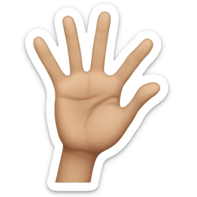 hand making the four gesture sticker