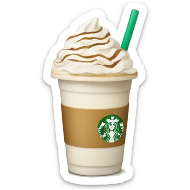 Starbucks frappe cup sticker