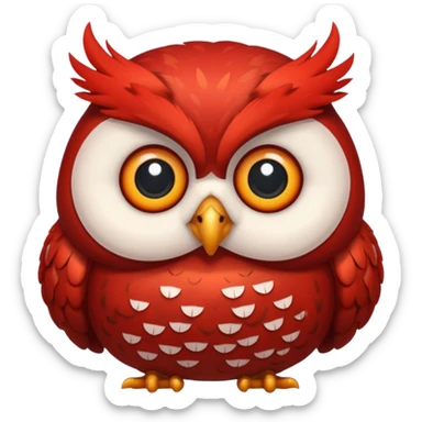 red fat owl sticker