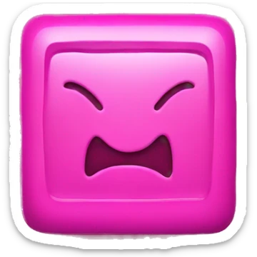 Hot pink square with ok on it sticker