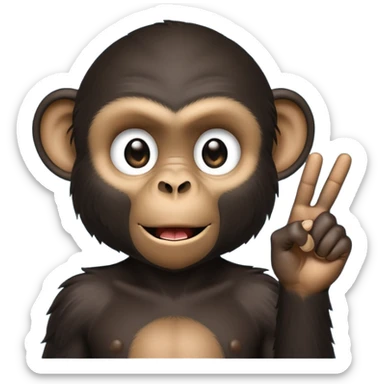 black monkey holding the middlefinge with a speech bubble saying "komm apex du penis" sticker