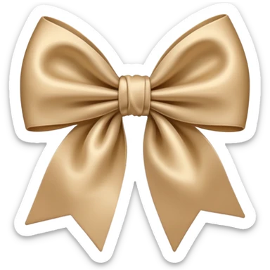 Beige bow sticker