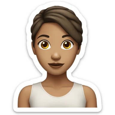 Light skin brunette girl  sticker