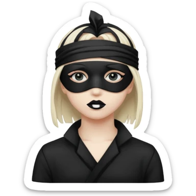 blindfolded emo sticker