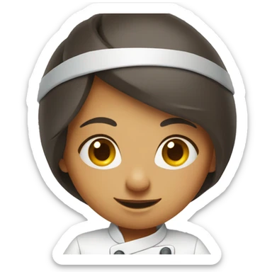 indian female chef while cooking sticker