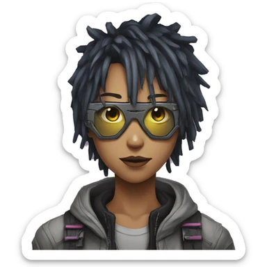 Anime cyberpunk sticker
