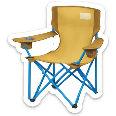blue camping chair facing left sticker