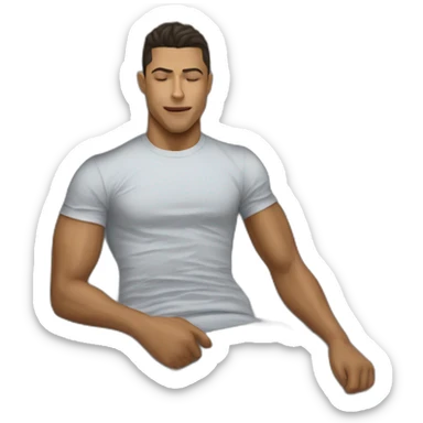 Cristano Ronaldo entrain de dormir sticker