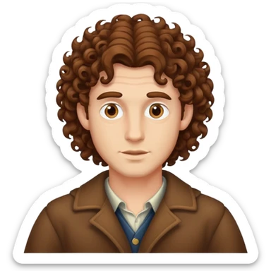 gaunt curlyheaded man sticker
