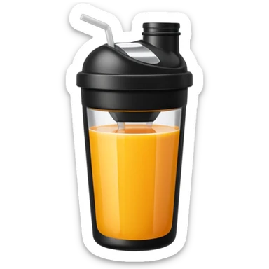 I want a blacke shaker of juice for gym sticker