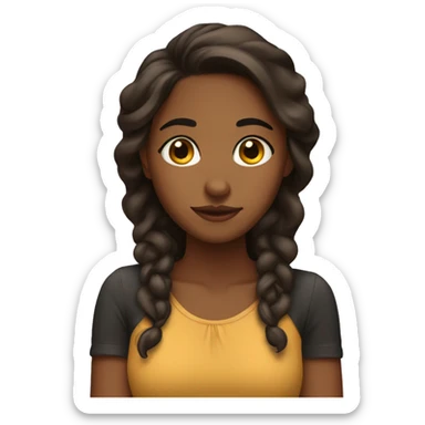 brown girl emoji with hand on face shaking head sticker