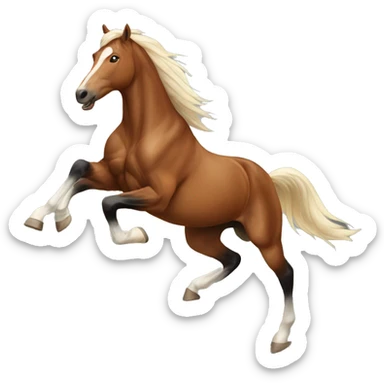 horse galloping sticker