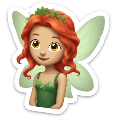 Fairy with red hair sticker