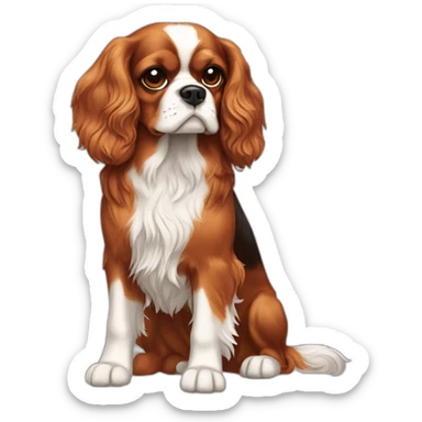 dog Cavalier King Charles Spaniel full body sticker