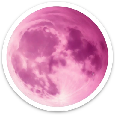 Pink moon sticker