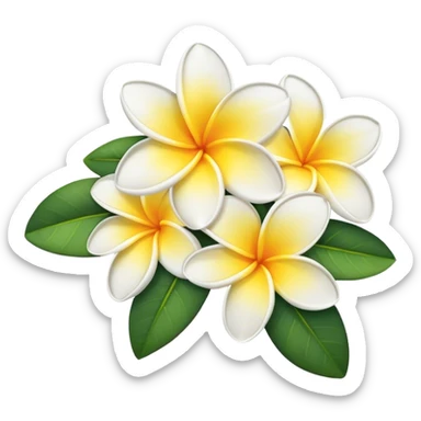 frangipani flower sticker