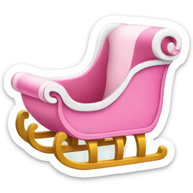 Pink sleigh  sticker