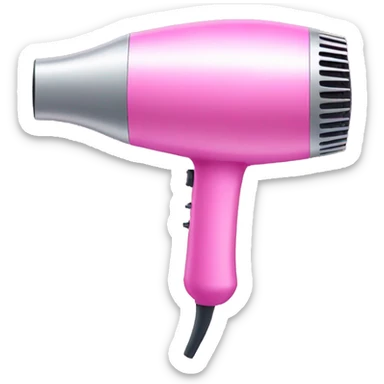 Hair dryer pink sticker