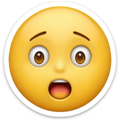 A shocked emoji sticker