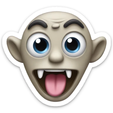 Random imaginary creature funny looking sticker