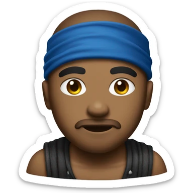 Gangster with blue bandana  sticker