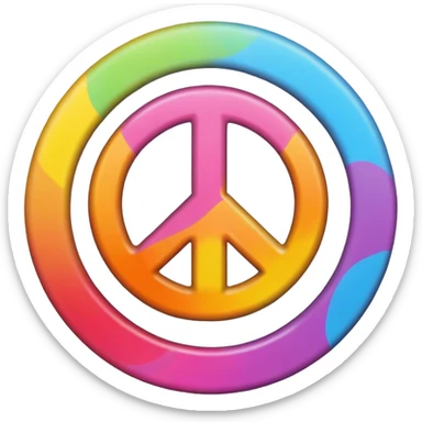 Peace sign sticker