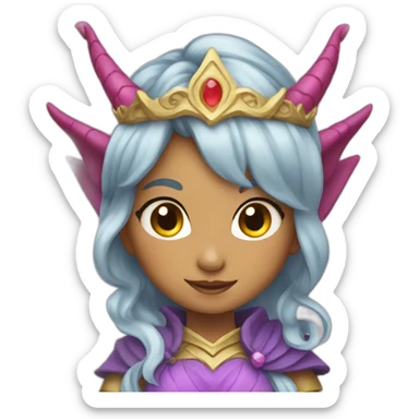 Cute dragon princess sticker
