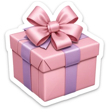 light pink present sticker