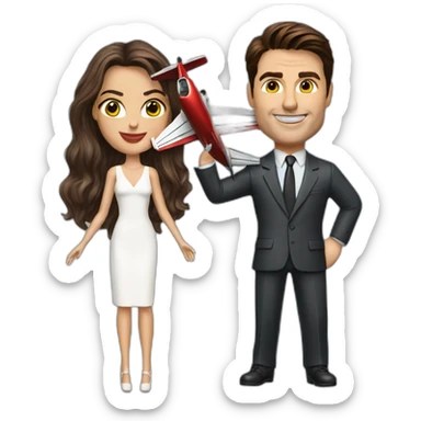 tom cruise with a model plane sticker