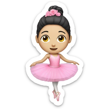 Chinese ballet ballerina with pink tutu  sticker