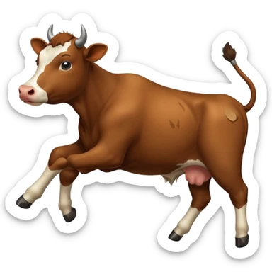 cow emoji for kick sticker