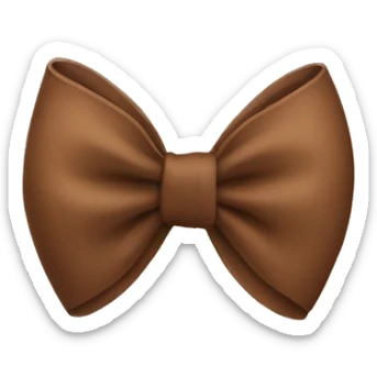 Brown bow sticker