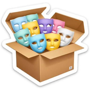 a beauty box of skincare mask packs sticker