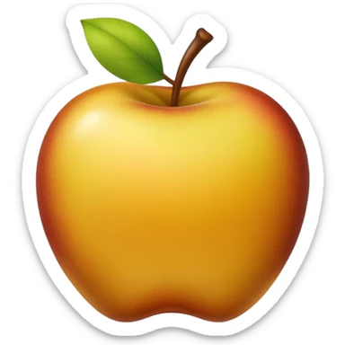 yellow-brown apple sticker