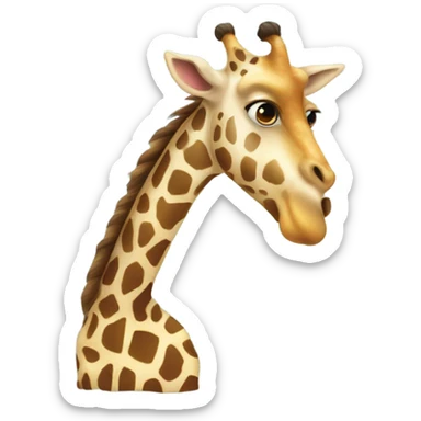 giraffe and unicorn combined sticker