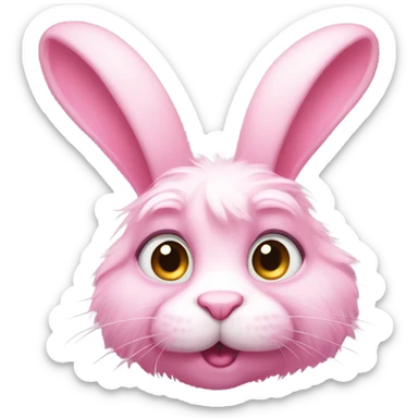 Pink rabbit sticker