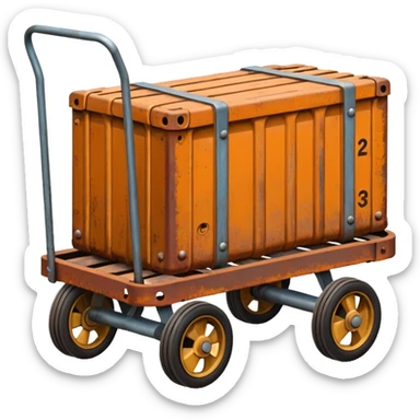 cargo trolley empty sticker