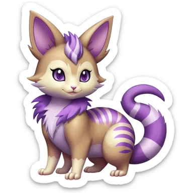 Shiny Furret-Purrloin-Espeon-Hybrid (Full body) sticker