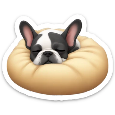 French bulldog sleeping cozy sticker