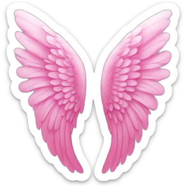 pink angel wing sticker