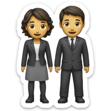 deux personne qui parle sticker