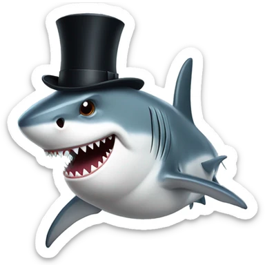 Shark ith tophat sticker