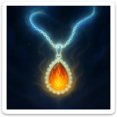 Make the necklace floating and ethereal, with a glowing aura sticker